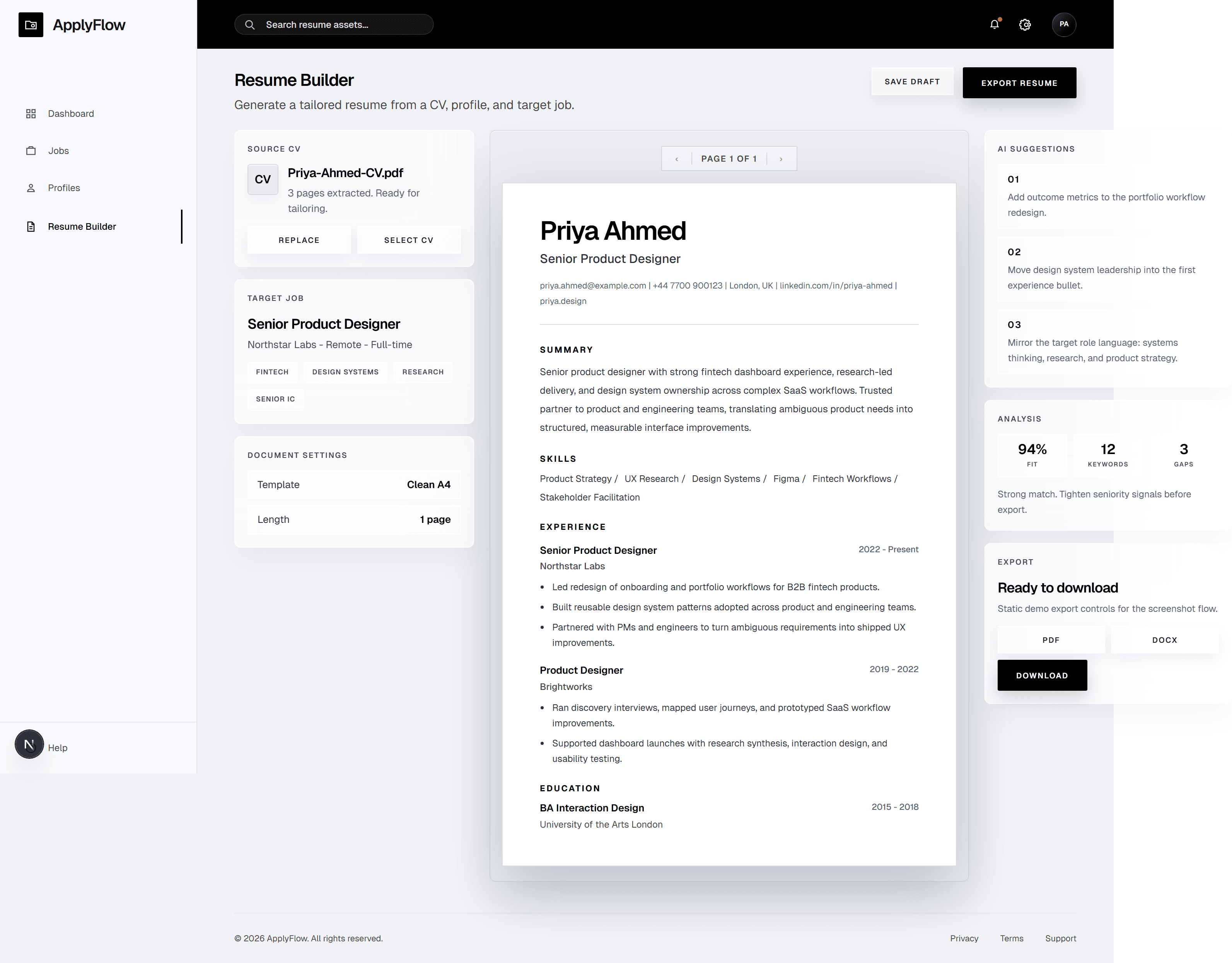Portfolio UI Build