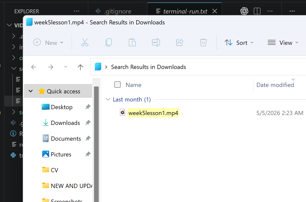 Video Transcription choose file screenshot.